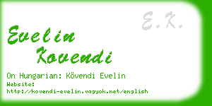 evelin kovendi business card